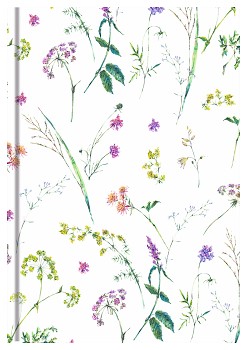 notitieboek gebonden, A5 blanco, 'Bloemen en grassen'